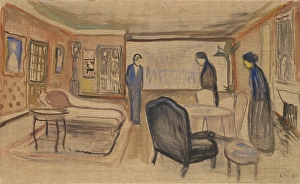 Scene Ibsens Ghosts 1906 tempera unprimed canvas Scene Ibsens Ghosts 1906 tempera unprimed canvas