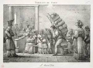 Scenes Paris Pawnshop Jean Henri Marlet French Scenes Paris Pawnshop Jean Henri Marlet French