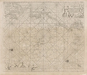 Sea chart of the Atlantic Ocean to the west coast of Europe and parts of Africa Sea chart of the Atlantic Ocean to the west coast of Europe and parts of Africa