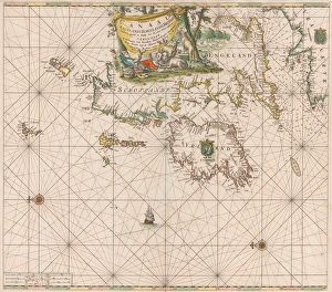 Sea chart of the coasts of England, Scotland and Ireland, Jan Luyken, Johannes van Keulen Sea chart of the coasts of England, Scotland and Ireland, Jan Luyken, Johannes van Keulen