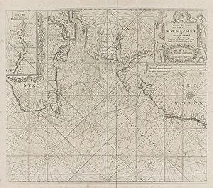 Sea chart of part of the east coast of England at the mouth of the Thames, Jan Luyken Sea chart of part of the east coast of England at the mouth of the Thames, Jan Luyken