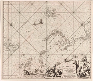 Sea chart of Northern part of Atlantic and Arctic Ocean, North Sea and Baltic Sea Sea chart of Northern part of Atlantic and Arctic Ocean, North Sea and Baltic Sea