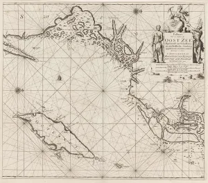 Sea chart of the northwestern part of the Baltic Sea by the Swedish coast, Jan Luyken Sea chart of the northwestern part of the Baltic Sea by the Swedish coast, Jan Luyken