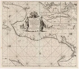 Sea chart of a portion of the Baltic coast of Poland and Latvia, Jan Luyken, Johannes Sea chart of a portion of the Baltic coast of Poland and Latvia, Jan Luyken, Johannes