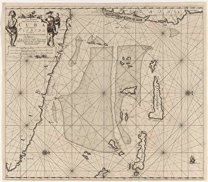 Sea chart of part of southeastern Florida and northeast of Cuba, Jan Luyken, Claes Sea chart of part of southeastern Florida and northeast of Cuba, Jan Luyken, Claes