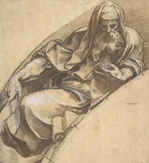 Seated Bearded Man Holding Banderole 1524-1606 Seated Bearded Man Holding Banderole 1524-1606