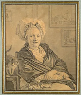 Seated Woman Cat 1776 Jean-Michel Younger Moreau Seated Woman Cat 1776 Jean-Michel Younger Moreau