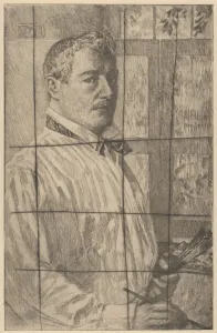 Self-Portrait 1916 Etching proof cancelled plate Self-Portrait 1916 Etching proof cancelled plate