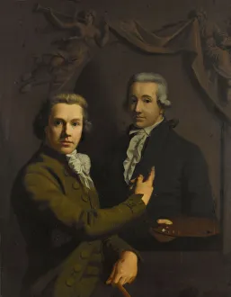 Self Portrait Pointing Portrait Artists deceased Colleague Dirk Jacobsz Ploegsma Self Portrait Pointing Portrait Artists deceased Colleague Dirk Jacobsz Ploegsma