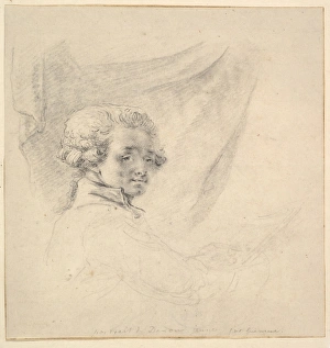Self Portrait Young Man ca 1780 Pen black ink Self Portrait Young Man ca 1780 Pen black ink