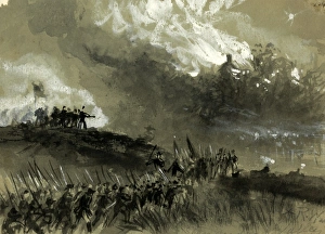 Shenandoah Valley, Sept. 1864, 1864 September, drawing on olive paper pencil, Chinese Shenandoah Valley, Sept. 1864, 1864 September, drawing on olive paper pencil, Chinese