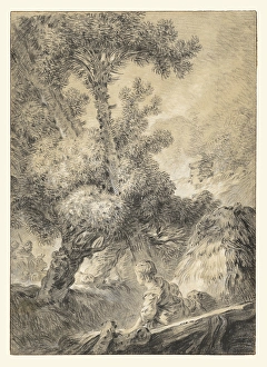 Shepherd Shepherdess Bucolic Landscape Jean-Baptiste Huet Shepherd Shepherdess Bucolic Landscape Jean-Baptiste Huet