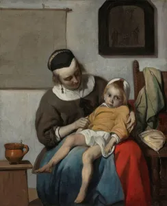 Sick Child sick child mother sitting child lap Sick Child sick child mother sitting child lap