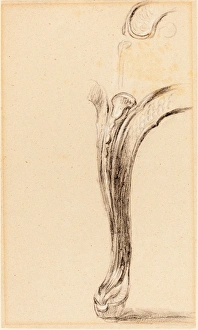 Sir David Wilkie (Scottish, 1785 - 1841), Study of a Chair Leg, black chalk heightened Sir David Wilkie (Scottish, 1785 - 1841), Study of a Chair Leg, black chalk heightened