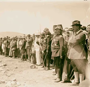 Sir Herbert Samuel King Faisal reviewing troops Sir Herbert Samuel King Faisal reviewing troops