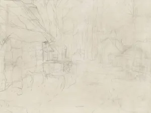 Sketch village street Anton Mauve 1848 1888 paper Sketch village street Anton Mauve 1848 1888 paper