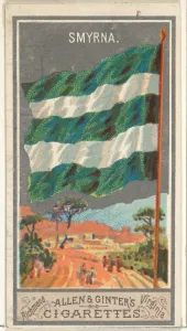 Smyrna City Flags series N6 Allen & Ginter Cigarettes Brands Smyrna City Flags series N6 Allen & Ginter Cigarettes Brands