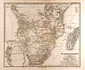 South Africa Madagascar Map, Gotha, Justus Perthes, 1872, Atlas