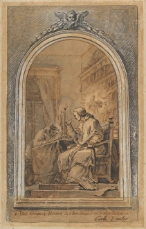 St Gregory Dictating Homilies Secretary 18th century St Gregory Dictating Homilies Secretary 18th century