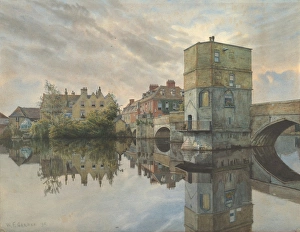 St Ives Bridge Ives Huntingdonshire 1895 Watercolor St Ives Bridge Ives Huntingdonshire 1895 Watercolor