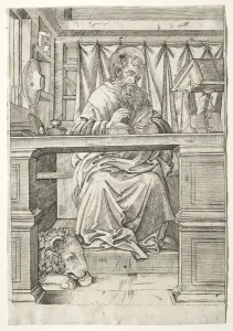 St. Jerome Study 1510 Giovanni Antonio da Brescia St. Jerome Study 1510 Giovanni Antonio da Brescia