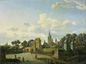 St. Severin in Cologne included in an imaginary Cityscape, Jan van der Heyden, Adriaen St. Severin in Cologne included in an imaginary Cityscape, Jan van der Heyden, Adriaen