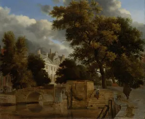 Stone Bridge, Jan van der Heyden, Adriaen van de Velde, 1660 - 1672 Stone Bridge, Jan van der Heyden, Adriaen van de Velde, 1660 - 1672