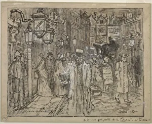 Street Scene London 1879 Felix Hilaire Buhot Street Scene London 1879 Felix Hilaire Buhot