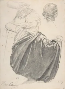 Studies Draped Female Figure Kneeling Back East Transept Studies Draped Female Figure Kneeling Back East Transept