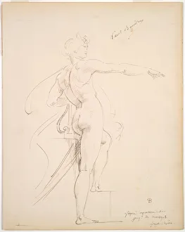 Study Apollo Marsyas recto late 1860s Paul Baudry Study Apollo Marsyas recto late 1860s Paul Baudry