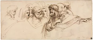 Study Heads recto 2nd half 1500s Agostino Carracci Study Heads recto 2nd half 1500s Agostino Carracci