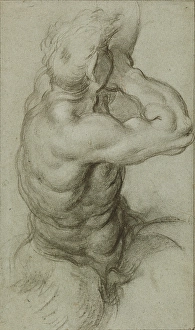 Study of Triton Blowing a Conch Shell (recto), Partial Study of Study of Triton Blowing a Conch Shell (recto), Partial Study of