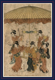 Sumiyoshi odori, Sumiyoshi dance., Hosoda, Eishi, 1756-1829, artist, [between 1791 Sumiyoshi odori, Sumiyoshi dance., Hosoda, Eishi, 1756-1829, artist, [between 1791