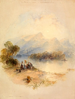 The Summer Bower, Derwent Water, Thomas Creswick, 1811-1869, British The Summer Bower, Derwent Water, Thomas Creswick, 1811-1869, British