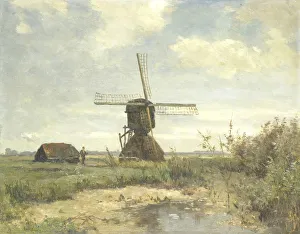 Sunny Day Windmill Waterway ' Landscape mill Sunny Day Windmill Waterway ' Landscape mill