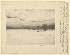 Sunset Constable Hook 1915 Etching drypoint plate tone Sunset Constable Hook 1915 Etching drypoint plate tone