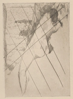 Surf 1916 Etching proof cancelled plate Plate Surf 1916 Etching proof cancelled plate Plate