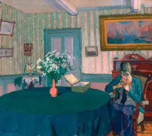 Sylvia Darning Signed in lower left: H. Gilman , Harold Gilman, 1876-1919 Sylvia Darning Signed in lower left: H. Gilman , Harold Gilman, 1876-1919