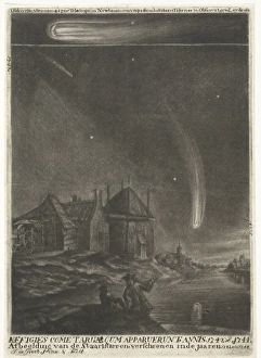 The tail stars of 1742 and 1744, print maker: Jan de Groot, 1744 - 1745 The tail stars of 1742 and 1744, print maker: Jan de Groot, 1744 - 1745