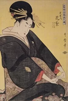 Tamaya uchi Hanamurasaki, Sekiya, Teriha = [Hanamurasaki of the Tamaya, [kamuro: ] Sekiya