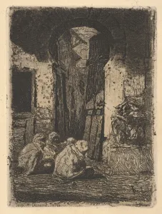 Tangier Seated Arabs 19th Century Etching sheet Tangier Seated Arabs 19th Century Etching sheet