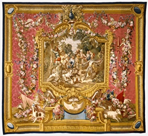 Tapestry: La Poltronnerie de Sancho a la chasse, from L'Histoir Tapestry: La Poltronnerie de Sancho a la chasse, from L'Histoir