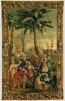 Tapestry: La Recolte des ananas, from L'Histoire de l'empereur Tapestry: La Recolte des ananas, from L'Histoire de l'empereur