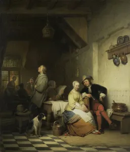 Tavern Interior with Figures in 17th-century Costume, Ferdinand De Braekeleer, I, 1848 Tavern Interior with Figures in 17th-century Costume, Ferdinand De Braekeleer, I, 1848