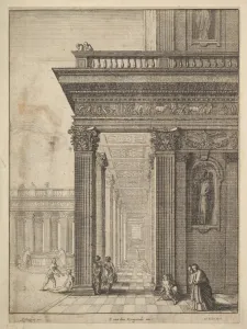 Temple courtyard figures David Teniers Elder Temple courtyard figures David Teniers Elder
