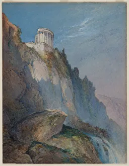 Temple Vesta Falls Tivoli 1859 William Callow Temple Vesta Falls Tivoli 1859 William Callow
