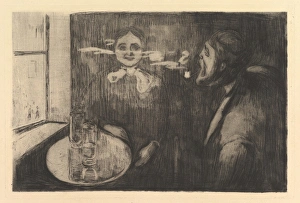 Tete-a-tete 1894 Etching drypoint burnishing Tete-a-tete 1894 Etching drypoint burnishing