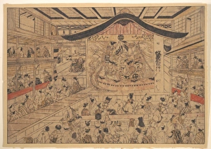 Theater Edo period 1615-1868 Japan Polychrome woodblock print Theater Edo period 1615-1868 Japan Polychrome woodblock print
