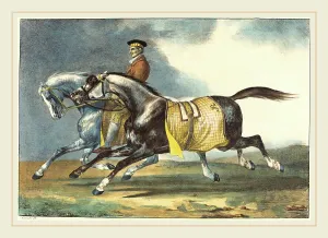 Theodore Gericault and Leon Cogniet (French, 1794-1880), Two Dapple-Gray Horses Exercising Theodore Gericault and Leon Cogniet (French, 1794-1880), Two Dapple-Gray Horses Exercising