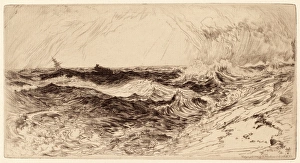 Thomas Moran, The Resounding Sea, American, 1837 - 1926, 1886, etching Thomas Moran, The Resounding Sea, American, 1837 - 1926, 1886, etching